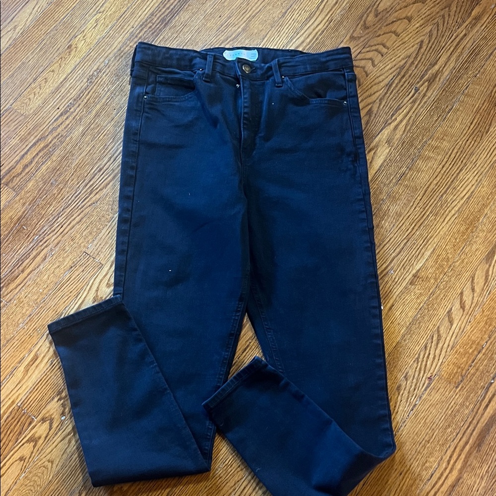 Topshop TALL High Waist Black Skinny Jeans 32/34